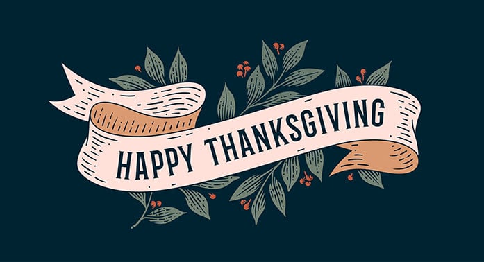 happy thanksgiving stylized