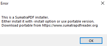 An installer for Sumatra PDF